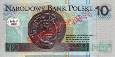 10 Billets De Zloty Polonais Et Loupe Avec Sac À Main Noir Et Bloc