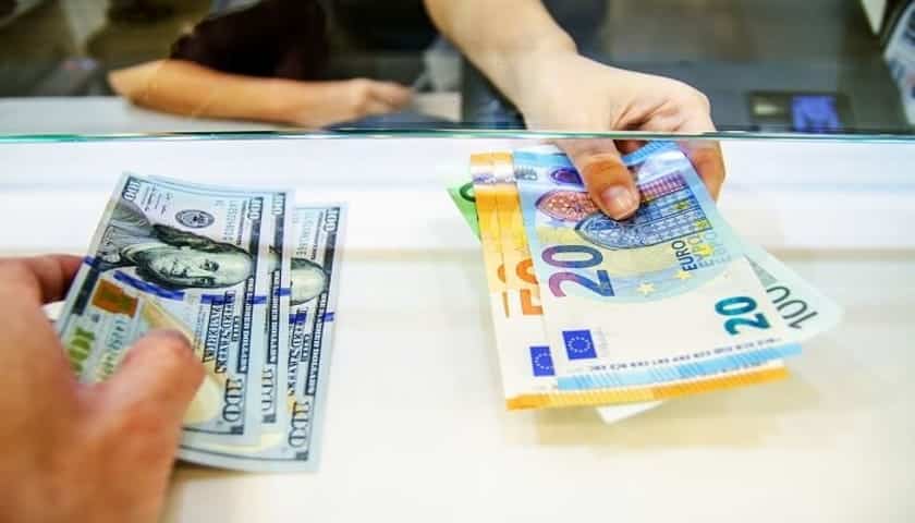 echange de devises euros dollars